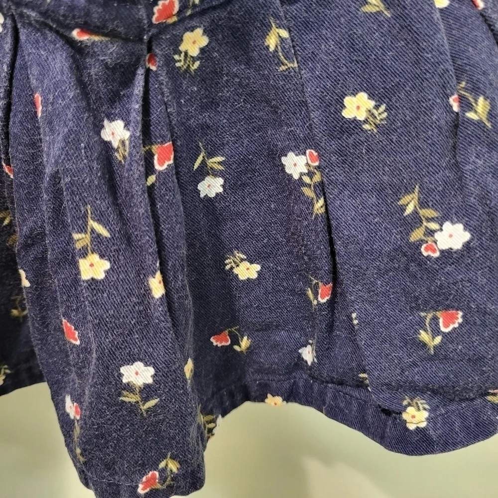 Vintage McKids Skirt‎ Toddler Girl 18 Months Floral Buttons 90s